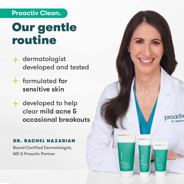 Proactiv Clean 3-Step Acne Kit with Pimple Patches – Gentle Cleanser, Serum & Moisturizer for Sensitive, Acne-Prone Skin - Image 7
