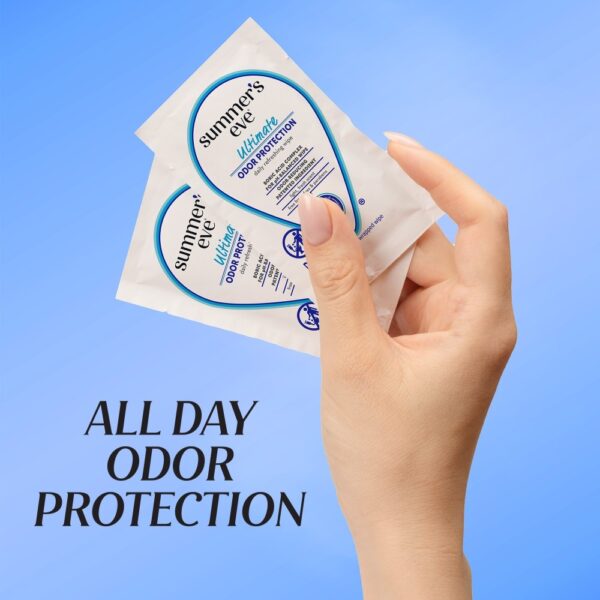Summer’s Eve Ultimate Odor Control Daily Feminine Wipes with Boric Acid – pH Balanced, 12 Individually Wrapped Wipes - Image 6