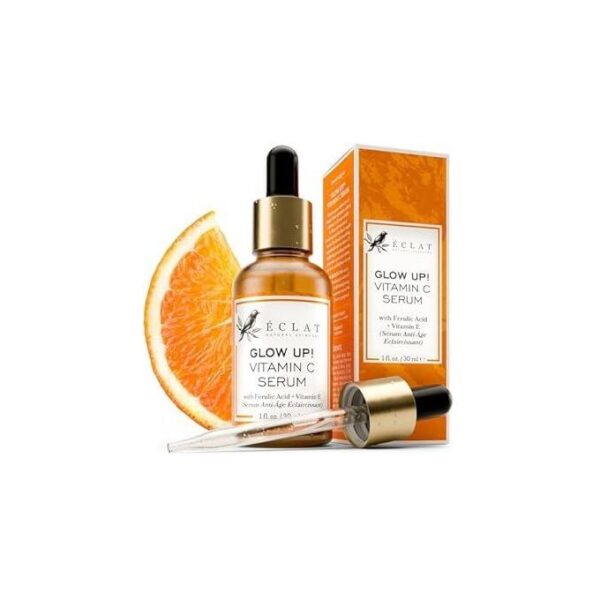 EclatSkincare GLOW UP Vitamin C Face Serum – Brightening & Anti-Aging Serum with 20% Vitamin C for Radiant Skin