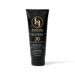 Black Girl Sunscreen – Moisturizing SPF 30 Lotion for Face & Body, Designed for Melanin-Rich Skin