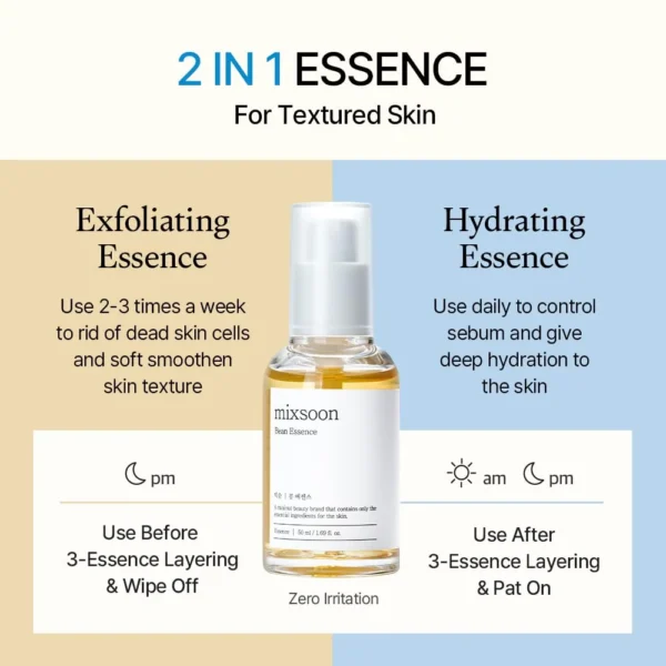mixsoon Bean Essence – Exfoliating & Hydrating Korean Essence for Smooth, Radiant Skin - Image 5