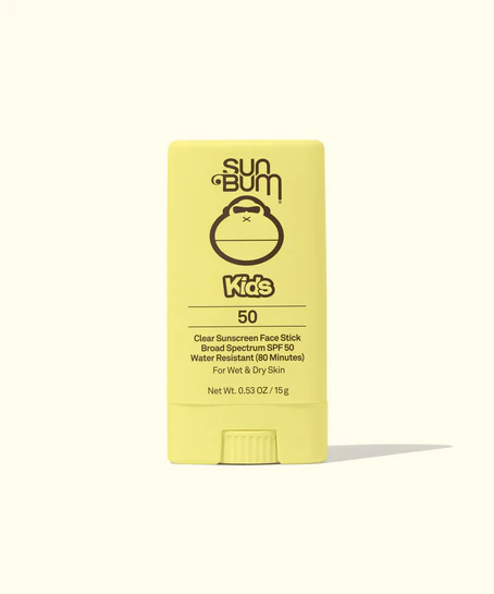 Sun Bum Kids SPF 50 Clear Face Stick Sunscreen - Wet or Dry Skin Application Broad Spectrum Sunscreen with Vitamin E