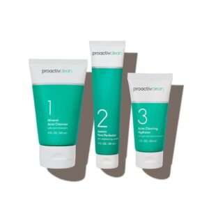 Proactiv Clean 3-Step Acne Kit with Pimple Patches – Gentle Cleanser, Serum & Moisturizer for Sensitive, Acne-Prone Skin