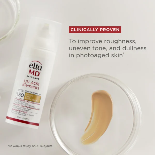 EltaMD UV AOX Elements Tinted Mineral Face Sunscreen SPF 50 – Antioxidant-Infused, Lightweight Protection for Sensitive Skin - Image 2