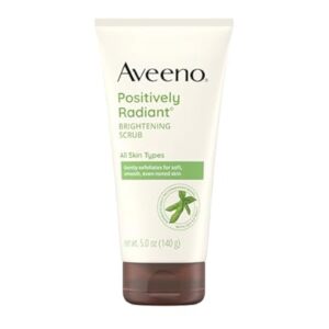 Aveeno Positively Radiant Skin Brightening Exfoliating Daily Facial Scrub – Gently Exfoliates for Smoother, Brighter Skin
