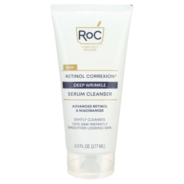 RoC Retinol Correxion Deep Wrinkle Serum Facial Cleanser – Anti-Aging Cleanser with Retinol for Smooth, Youthful Skin - Image 2