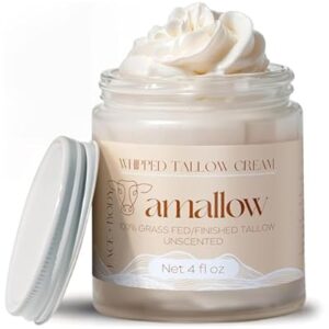 100% Grass-Fed Beef Tallow for Skin Care – All-Natural Moisturizing Balm for Dry, Sensitive Skin