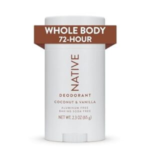 Native Deodorant Contains Naturally Derived IngredieNative Aluminum-Free Deodorant – Eucalyptus & Mint, 72-Hour Odor Control, 2.65 oz Sticknts, 72 Hour Odor Control | Deodorant for Women and Men