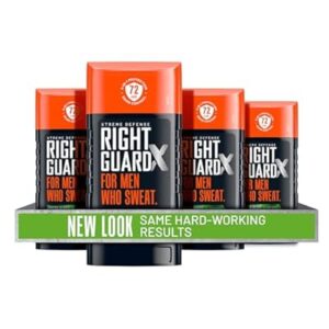 Right Guard Xtreme Defense Deodorant – 72Hr Odor Control, Fresh Blast, Invisible Solid, 2.6 oz (4-Pack)