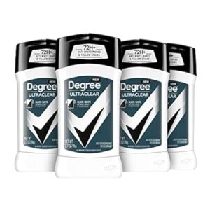 Degree Men UltraClear Antiperspirant Deodorant – Black + White, 72-Hour Sweat & Odor Protection, MotionSense Technology, 2.7 oz (Pack of 2)