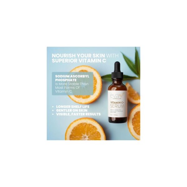 Eva Naturals Vitamin C Face Serum: Radiance Boosting & Anti-Aging Formula - Image 4