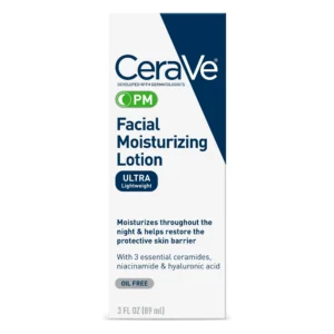 CeraVe PM Facial Moisturizing Lotion – Nighttime Hydrating Lotion with Ceramides and Niacinamide
