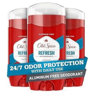 Old Spice Aluminum-Free Deodorant for Men – High Endurance Sport Scent, 24/7 Odor Protection, 3 oz (Pack of 3)
