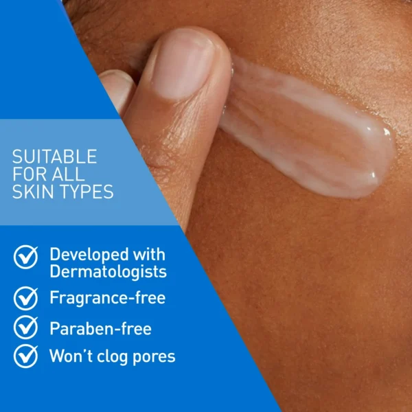 CeraVe PM Facial Moisturizing Lotion – Nighttime Hydrating Lotion with Ceramides and Niacinamide - Image 4