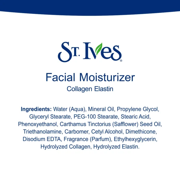 St. Ives Renewing Collagen & Elastin Moisturizer – Hydrating Face Cream for Smooth, Youthful-Looking Skin - Image 2