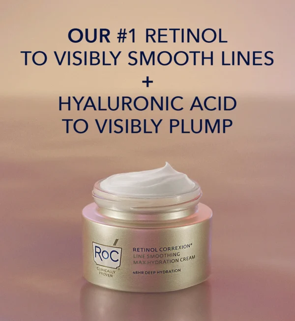 RoC Retinol Correxion Max Daily Hydration Anti-Aging Face Moisturizer – Deep Hydration & Wrinkle-Reducing Formula with Retinol - Image 4