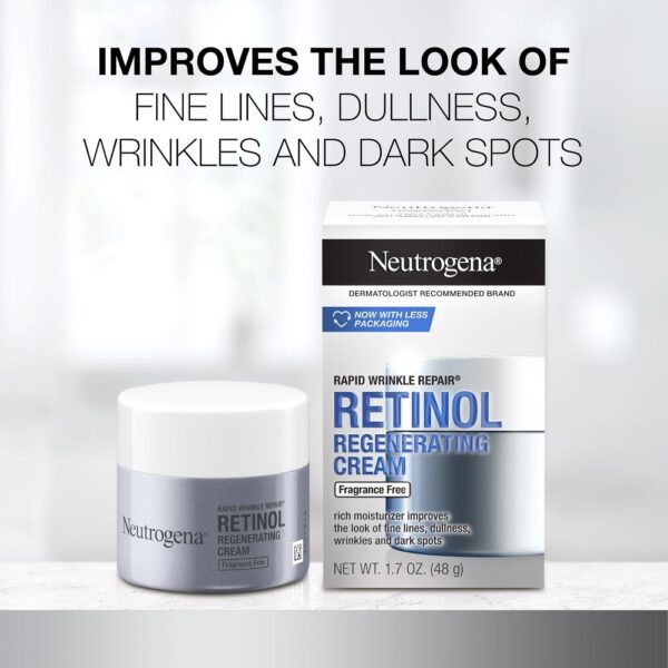 Neutrogena Rapid Wrinkle Repair Regenerating Cream – Fragrance-Free Retinol Face Moisturizer - Image 3