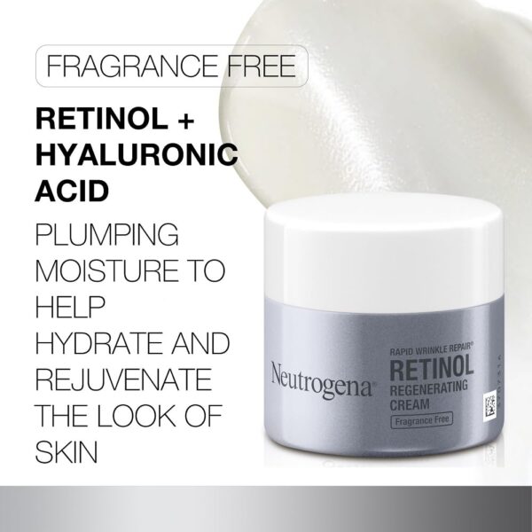 Neutrogena Rapid Wrinkle Repair Regenerating Cream – Fragrance-Free Retinol Face Moisturizer - Image 2