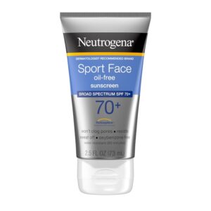 Neutrogena Sport Face Sunscreen SPF 70+ – High-Performance, Sweat-Resistant Broad Spectrum Protection for Active Skin
