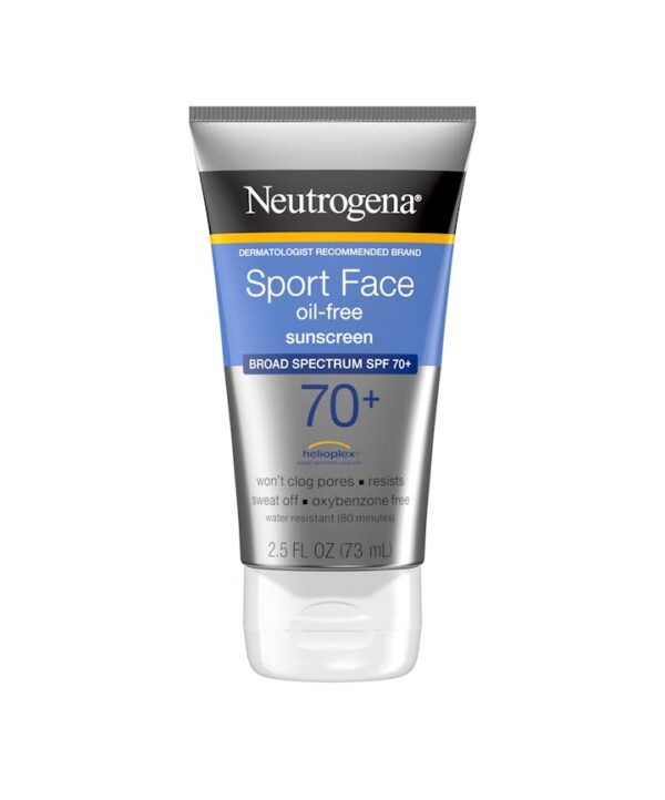 Neutrogena Sport Face Sunscreen SPF 70+ – High-Performance, Sweat-Resistant Broad Spectrum Protection for Active Skin