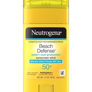 Neutrogena Beach Defense Sunscreen Stick SPF 50 – Water-Resistant Sun Protection for Active, Outdoor Use
