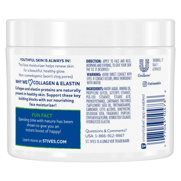 St. Ives Renewing Collagen & Elastin Moisturizer – Hydrating Face Cream for Smooth, Youthful-Looking Skin - Image 3