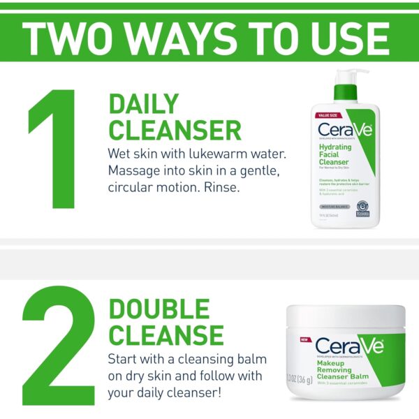 CeraVe Hydrating Facial Cleanser – Moisturizing Face Wash for Normal to Dry, Sensitive Skin - Image 7
