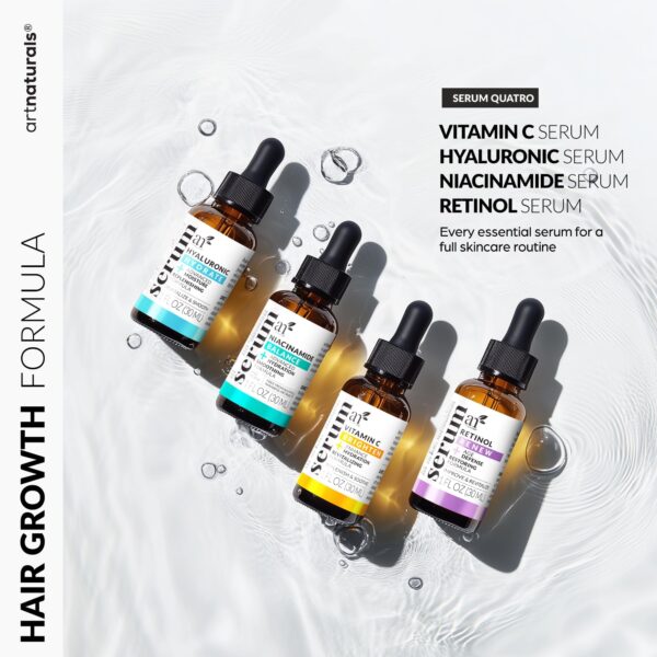 Artnaturals Retinol, Hyaluronic Acid & Niacinamide Vitamin C Serum – Anti-Aging Brightening Serum for Wrinkles & Skin Tone - Image 5