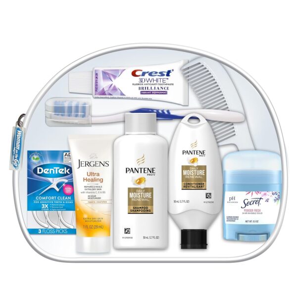 Women’s Deluxe 10-Piece Travel Kit by Convenience Kits – TSA-Approved Toiletries with Pantene & Travel Bag - Image 2