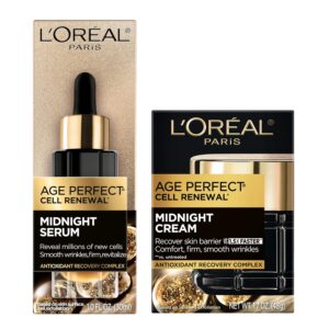 L’Oréal Paris Age Perfect Cell Renewal Midnight Cream – Anti-Aging Night Moisturizer for Renewed, Youthful Skin