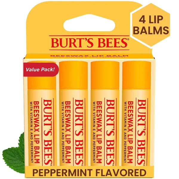 Burt’s Bees Beeswax Lip Balm – Natural Lip Care with Vitamin E & Peppermint Oil - Image 4