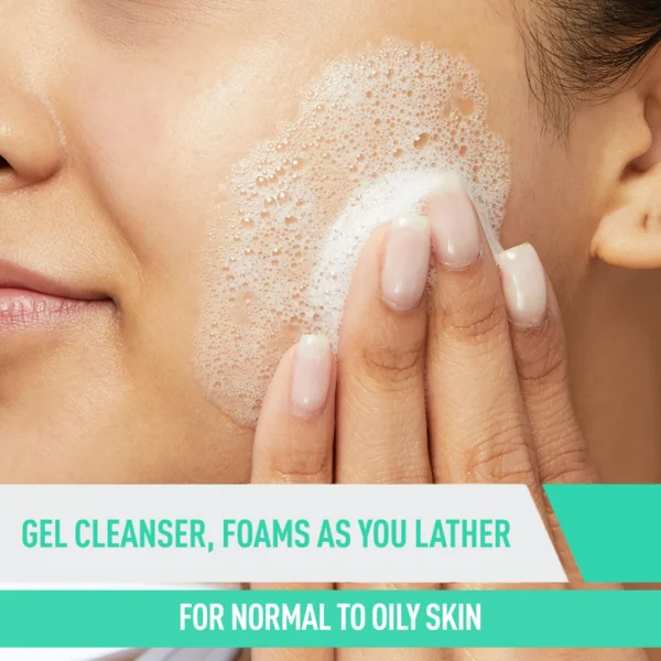 CeraVe Foaming Facial Cleanser – Refreshing Gel Face Wash for Normal to Oily Skin - Image 4