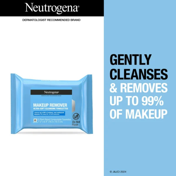 Neutrogena Makeup Remover Cleansing Towelettes – Daily Facial Wipes for Effective, Gentle Makeup Removal - Image 5