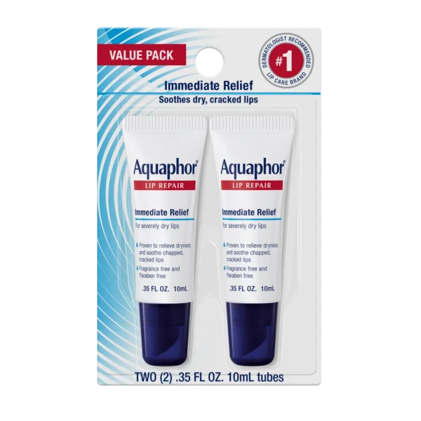 Aquaphor Lip Repair Ointment – Soothing & Healing Moisture for Dry, Chapped Lips