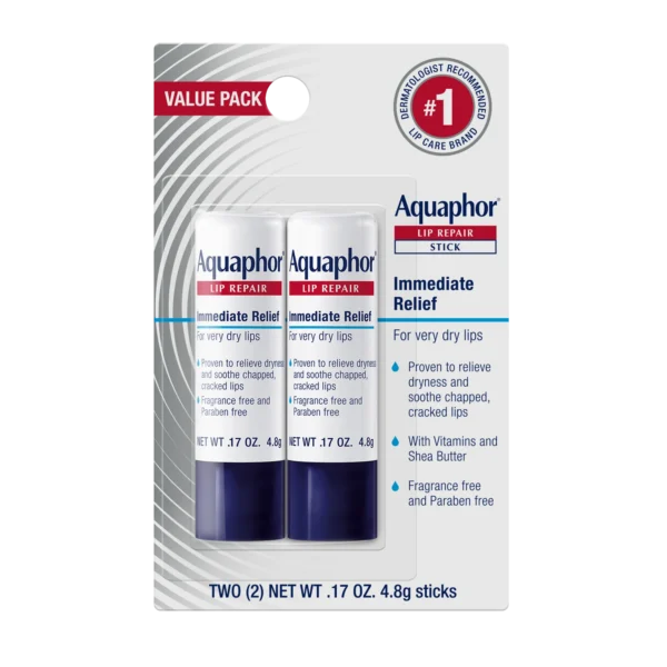 Aquaphor Lip Repair Stick – Moisturizing Lip Balm for Soft, Healthy Lips