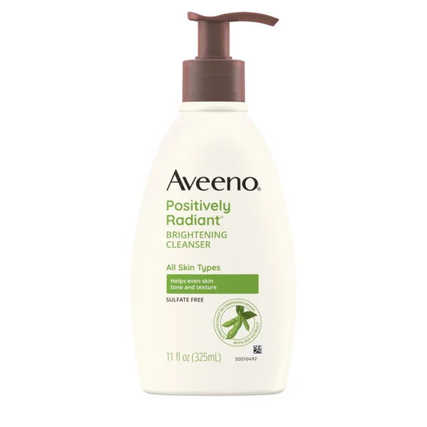 Aveeno Positively Radiant Brightening Facial Cleanser – Gently Cleanses & Enhances Natural Radiance - Image 3