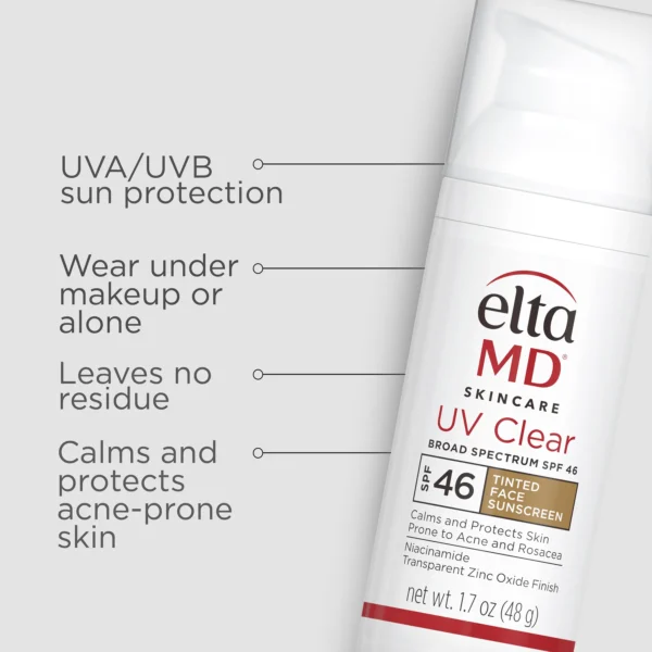 EltaMD UV Clear Tinted Face Sunscreen SPF 46 – Oil-Free, Broad Spectrum Protection for Sensitive & Acne-Prone Skin - Image 5