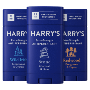 Harry’s Extra-Strength Antiperspirant Deodorant for Men – 48-Hour Odor & Sweat Control, Variety Pack (Stone, Redwood, Wildlands), 2.5 oz Each, Pack of 3