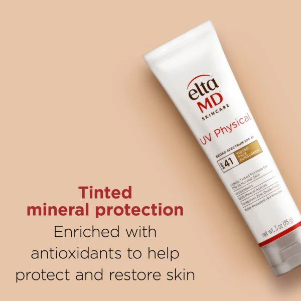 EltaMD UV Physical Tinted Mineral Sunscreen SPF 41 – Gentle, Water-Resistant Sun Protection for Sensitive & Post-Procedure Skin - Image 3