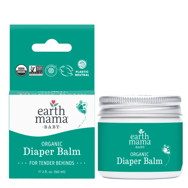 Earth Mama Organic Diaper Balm – Soothing, Natural Relief for Baby’s Delicate Skin