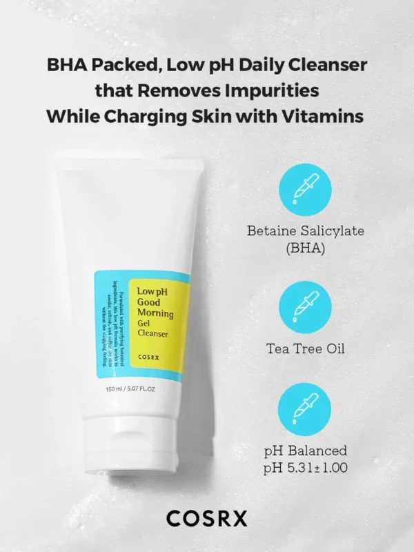 COSRX Low pH Good Morning Gel Cleanser – Gentle Daily Face Wash for Balanced, Clear Skin - Image 6