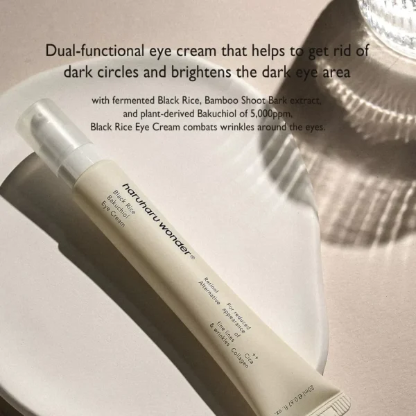 Haruharu Wonder Black Rice Bakuchiol Eye Cream – Anti-Aging & Firming Eye Treatment with Bakuchiol and Black Rice Extract - Image 2