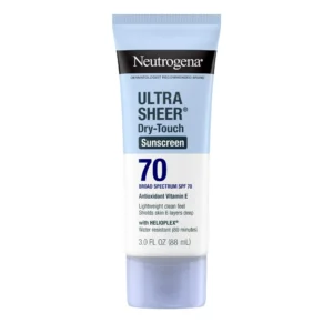 Neutrogena Ultra Sheer Dry-Touch Sunscreen SPF 70 – Lightweight, Water-Resistant, Non-Greasy Broad Spectrum Protection