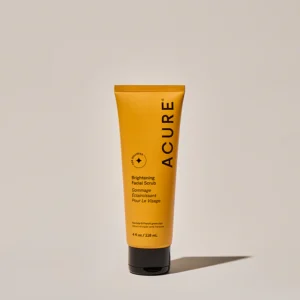 Acure Brightening Facial Scrub – Gentle Exfoliant with Sea Kelp & French Green Clay for a Radiant Complexion