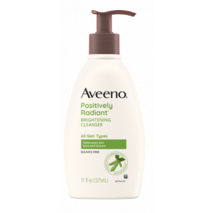 Aveeno Positively Radiant Brightening Facial Cleanser – Gently Cleanses & Enhances Natural Radiance