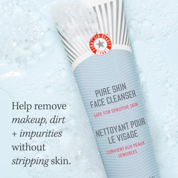 First Aid Beauty Pure Skin Face Cleanser – Gentle Daily Cleanser for Sensitive Skin - Image 6