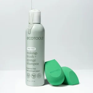 EcoTools Cleanser Shampoo for Makeup Brush/Sponge/Puffs, Remove Makeup & Impurities, Fragrance-Free, No Harsh Chemicals, Vegan & Cruelty-Free