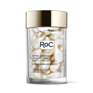 RoC Retinol Correxion Night Serum Capsules – Anti-Aging Wrinkle Treatment with Pure Retinol & Antioxidants