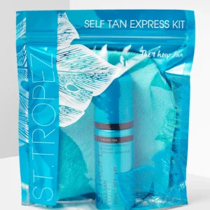 St. Tropez Self Tan Express Mini Kit – Travel-Size Self-Tanner with Applicator Mitt for a Natural, Custom Glow