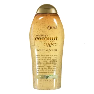 OGX Smoothing + Coconut Coffee Exfoliating Body Scrub – Buff & Hydrate for Silky-Smooth Skin